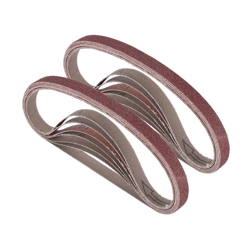 Zivisk 1/2 inch x 18 inch Sanding Belts, 320/400/600/800/1000 Fine Grits, Belt Sander Tool for Woodworking, Metal Polishing, 20 Pack Aluminum Oxide Sanding Belt - Image 1